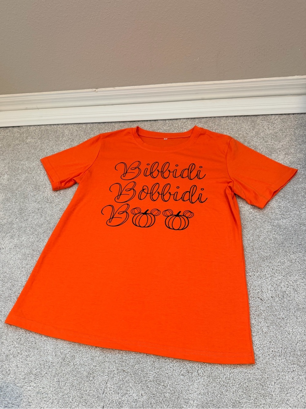 Adult 'Bibbidi Bobbidi Boo' Mickey Pumpkin Shirt, size Small